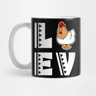 Cute love chicken t shirt funny chicken lover gifts for kids Mug